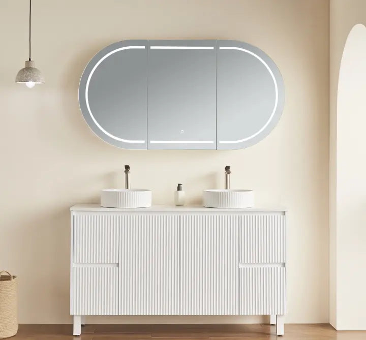 Olivia LED Mirror Cabinet 1500X800X155mm Poseidonbk