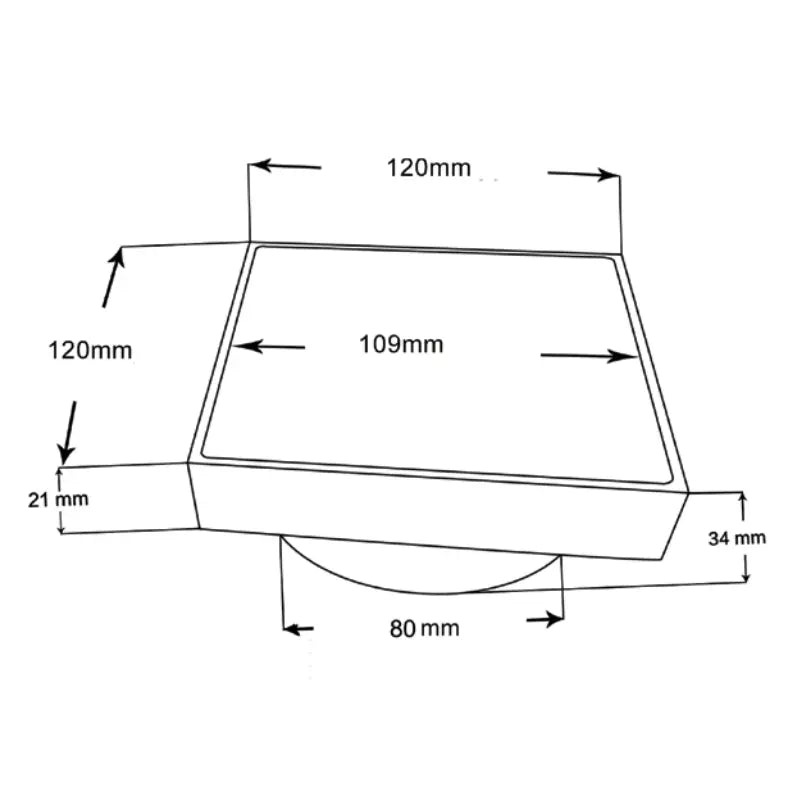 120x120mm Chrome Tile Insert Drain Aquaperla