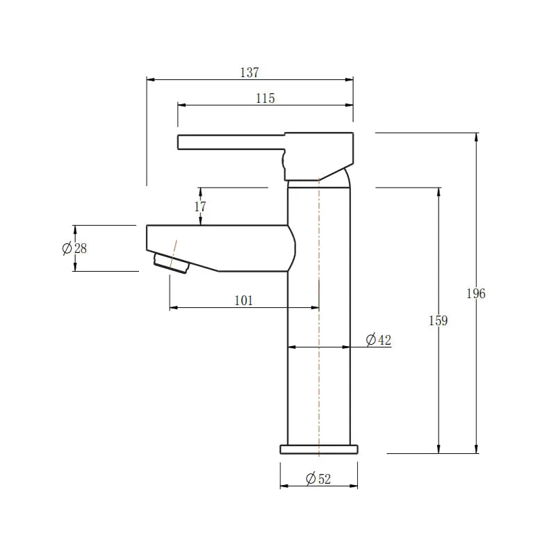LUCID PIN - Black Basin Mixer Aquaperla