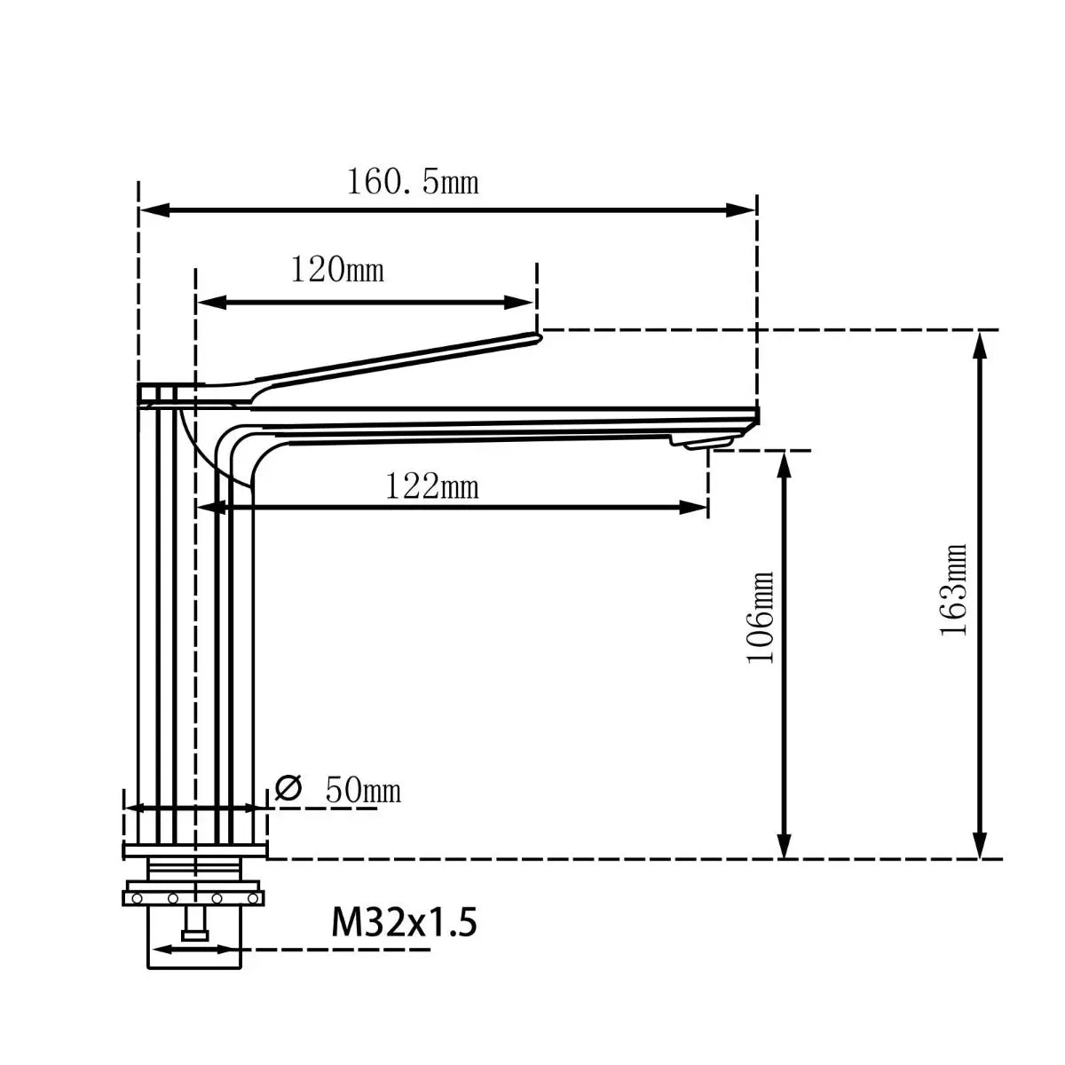 RUSHY - Black Basin Mixer Aquaperla