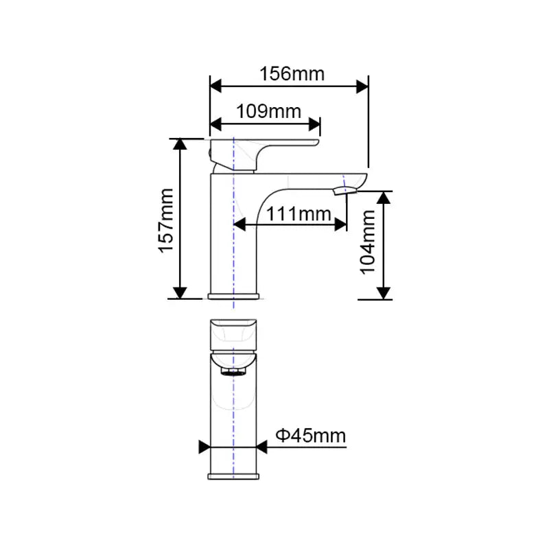 VOG - Gunmetal Basin Mixer Aquaperla