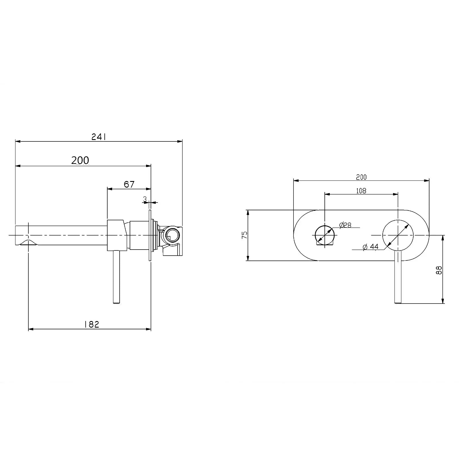 LUCID PIN - Black Spout Mixer Aquaperla