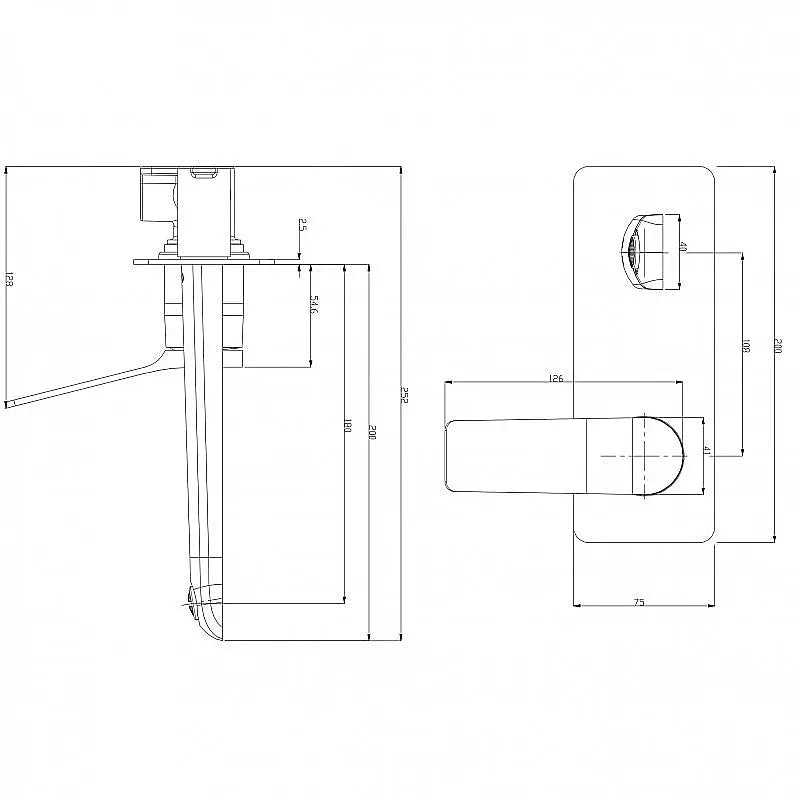 RUSHY - Black Spout Mixer Aquaperla