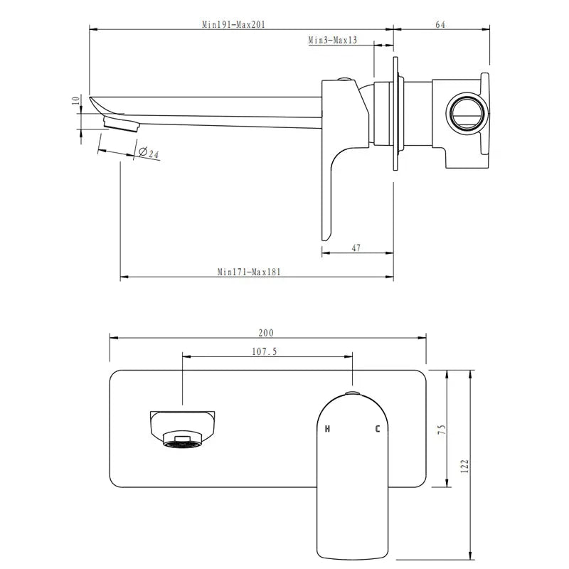 VOG - Black Spout Mixer Aquaperla