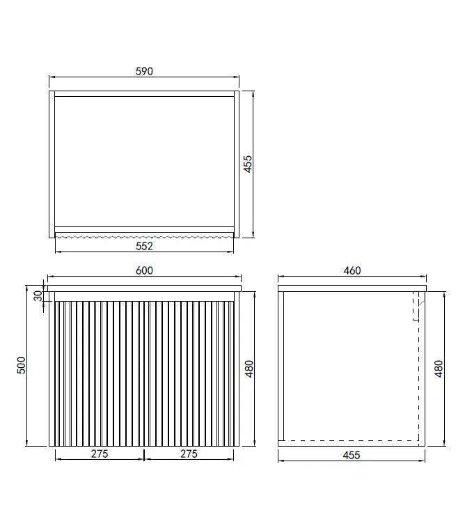 Brindabella Wall Hung PVC Cabinet 600mm (Matte White) Poseidon