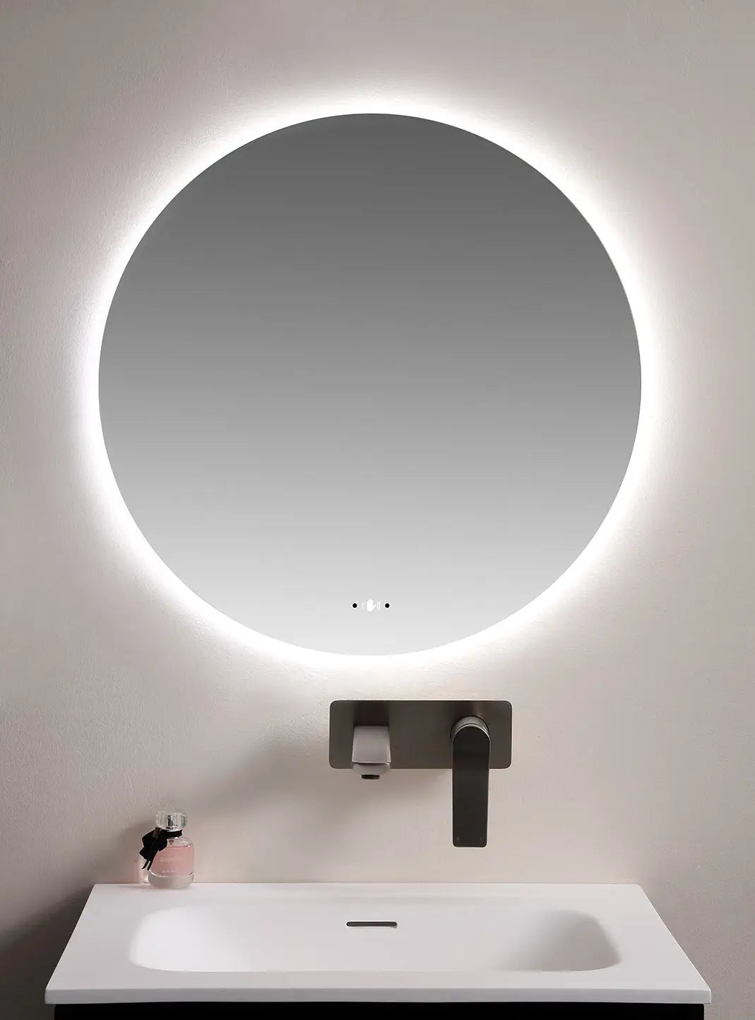 Luna Round Touchless 600 X 600 Frameless LED Mirror - Three Light Temperatures Poseidonbk