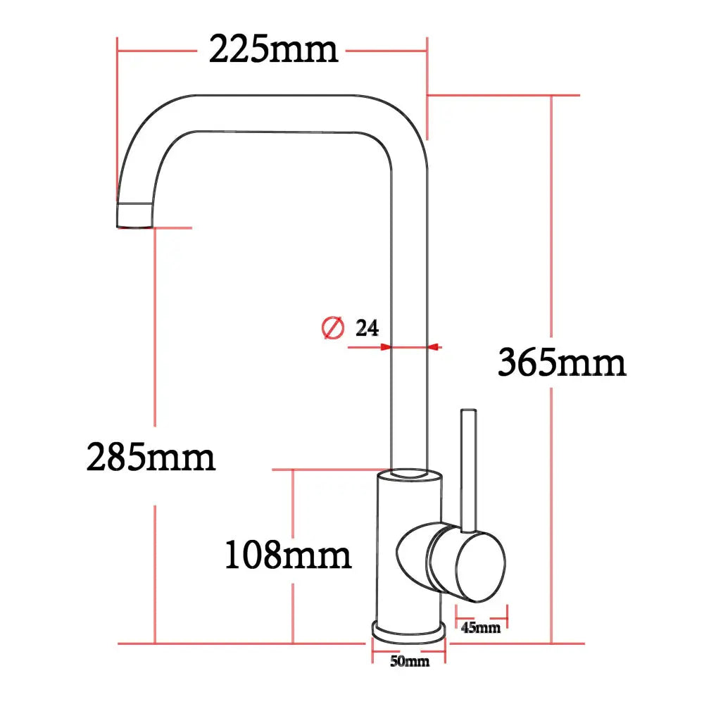 Chrome Standard Kitchen Mixer Aquaperla