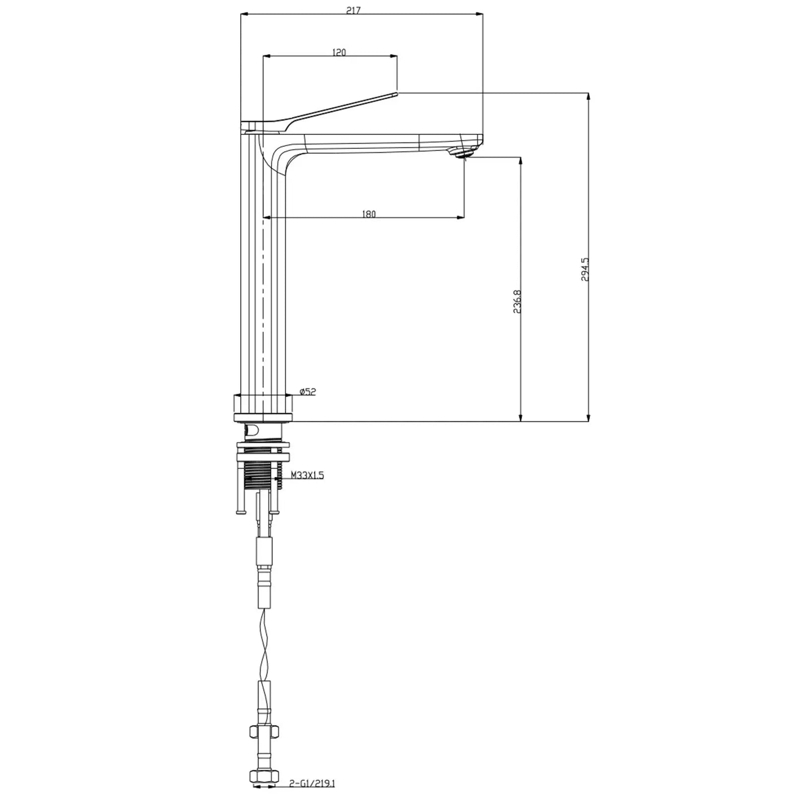 Brushed Gunmetal Standard Kitchen Mixer Aquaperla