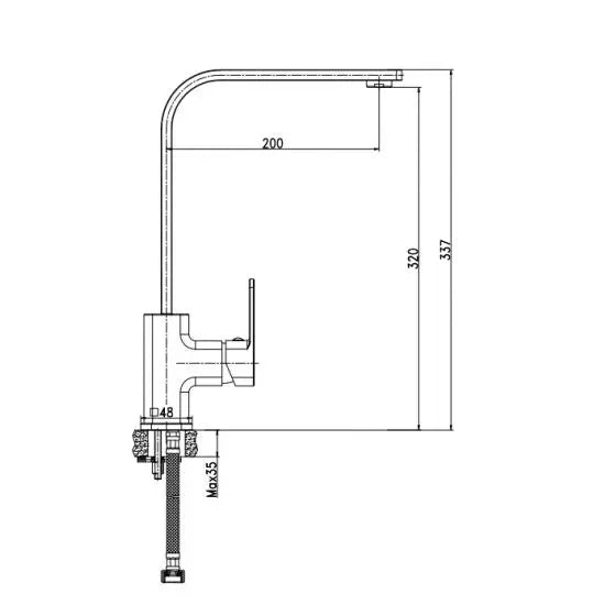 Chrome Swivel Kitchen Mixer Aquaperla