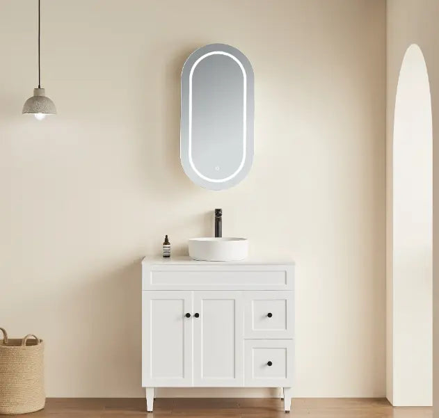 Olivia LED Mirror Cabinet 450X900X155mm Poseidonbk