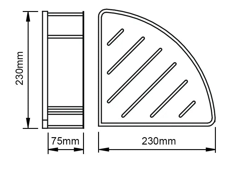 IVANO - Chrome Stainless Steel Shelf Aquaperla