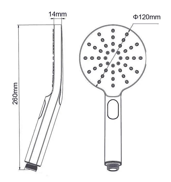 Chrome 3 Functions Handheld Shower Aquaperla