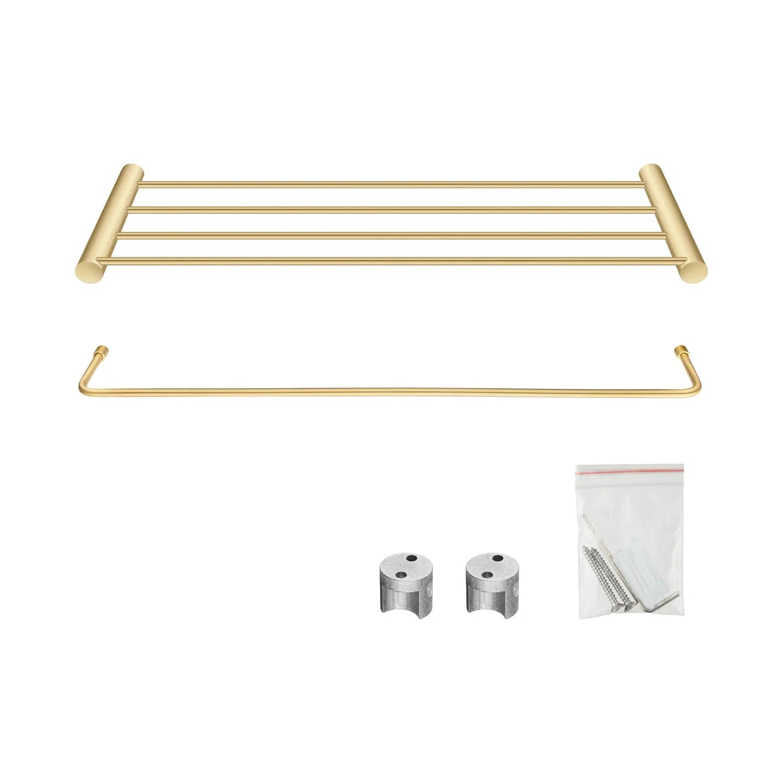 Brushed Brass Shower Shelf Aquaperla