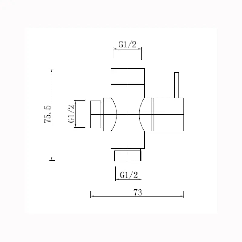 Brushed Gunmetal Bidet Diverter Aquaperla