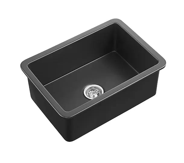 Matt Black Camden Fireclay Kitchen Sink Single Bowl 810*480*254mm Poseidonbk