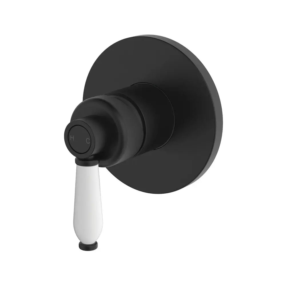 Eleanor Wall Mixer, Matte Black / Ceramic fienza