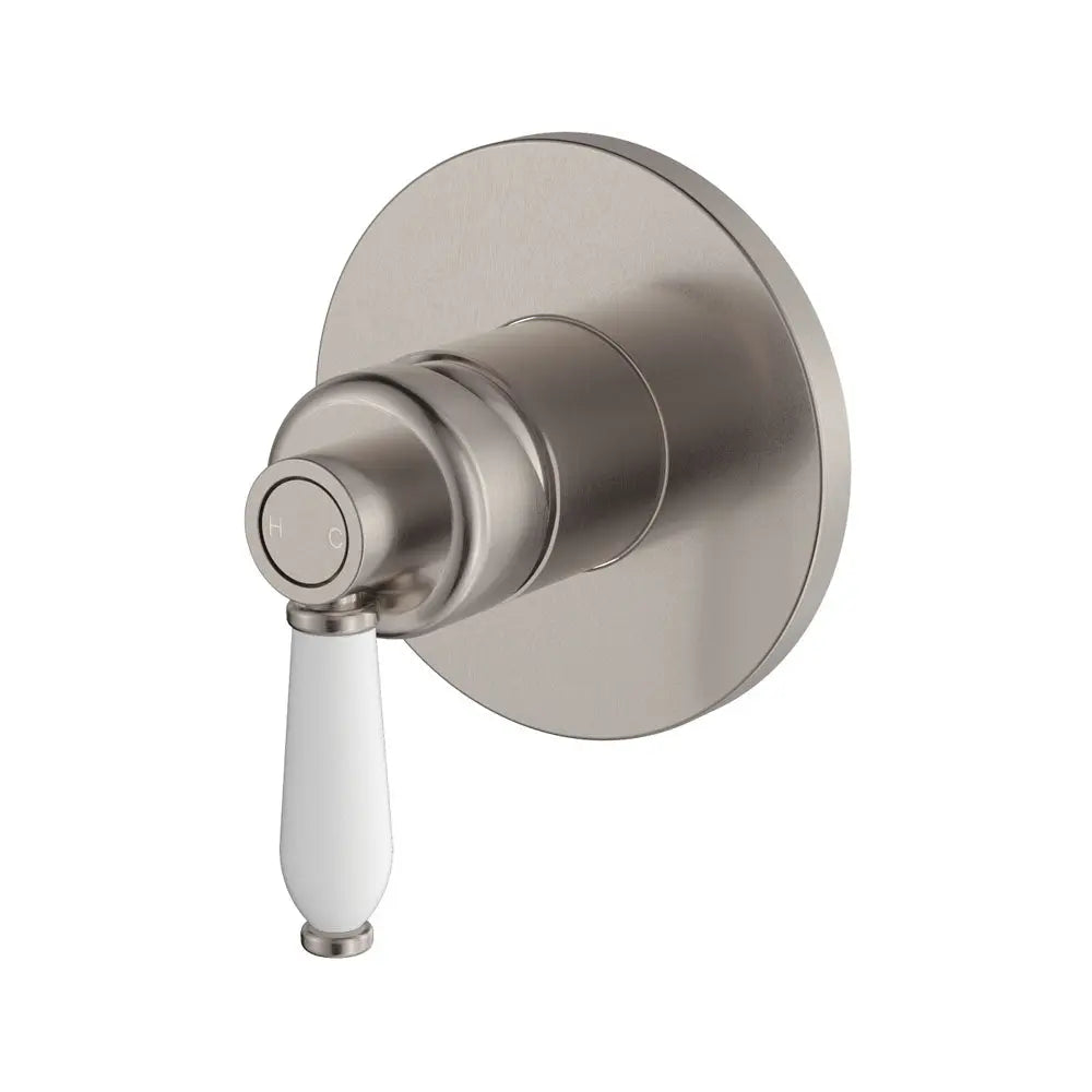 Eleanor Wall Mixer, Brushed Nickel / Ceramic fienza