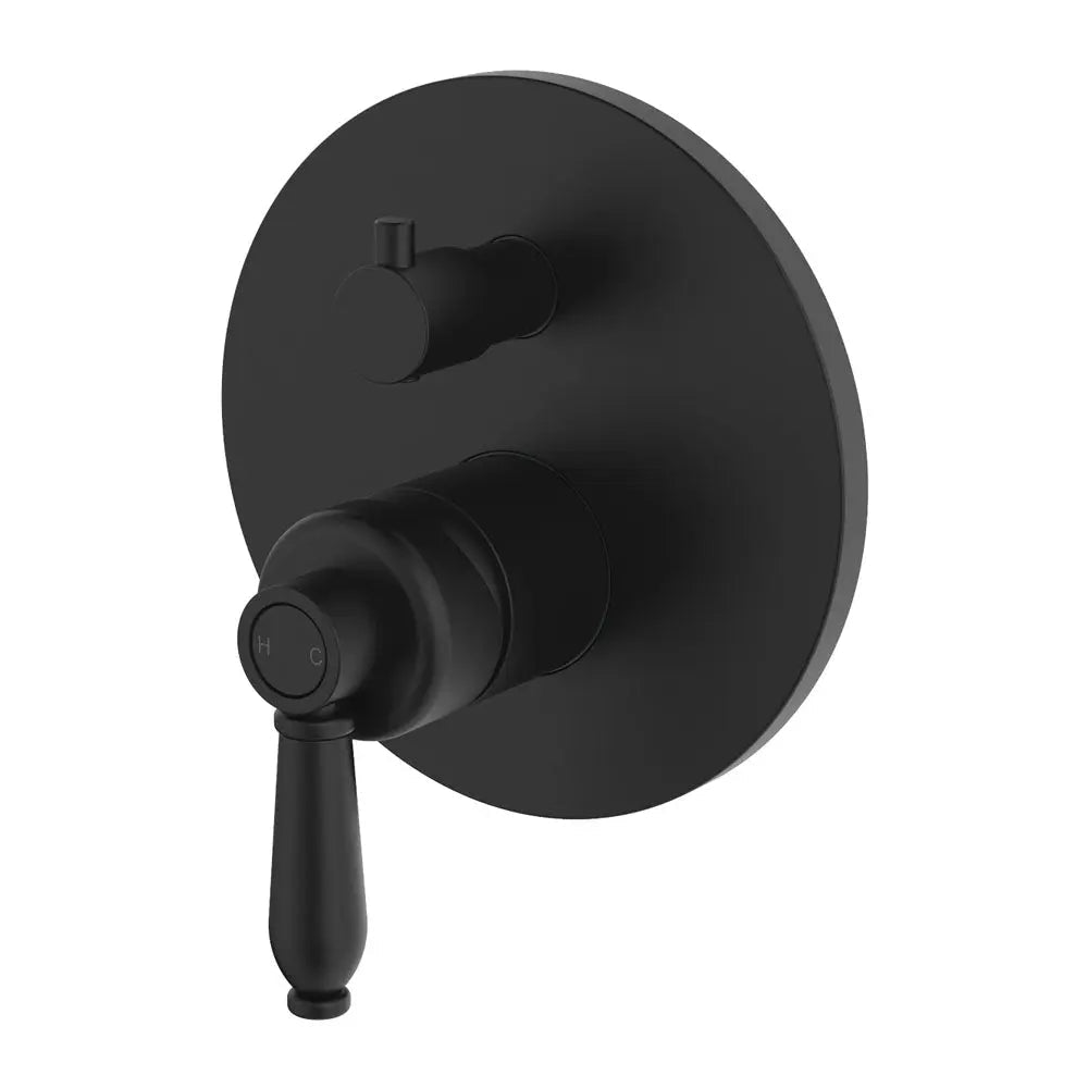 Eleanor Wall Diverter Mixer, Matte Black / Matte Black fienza