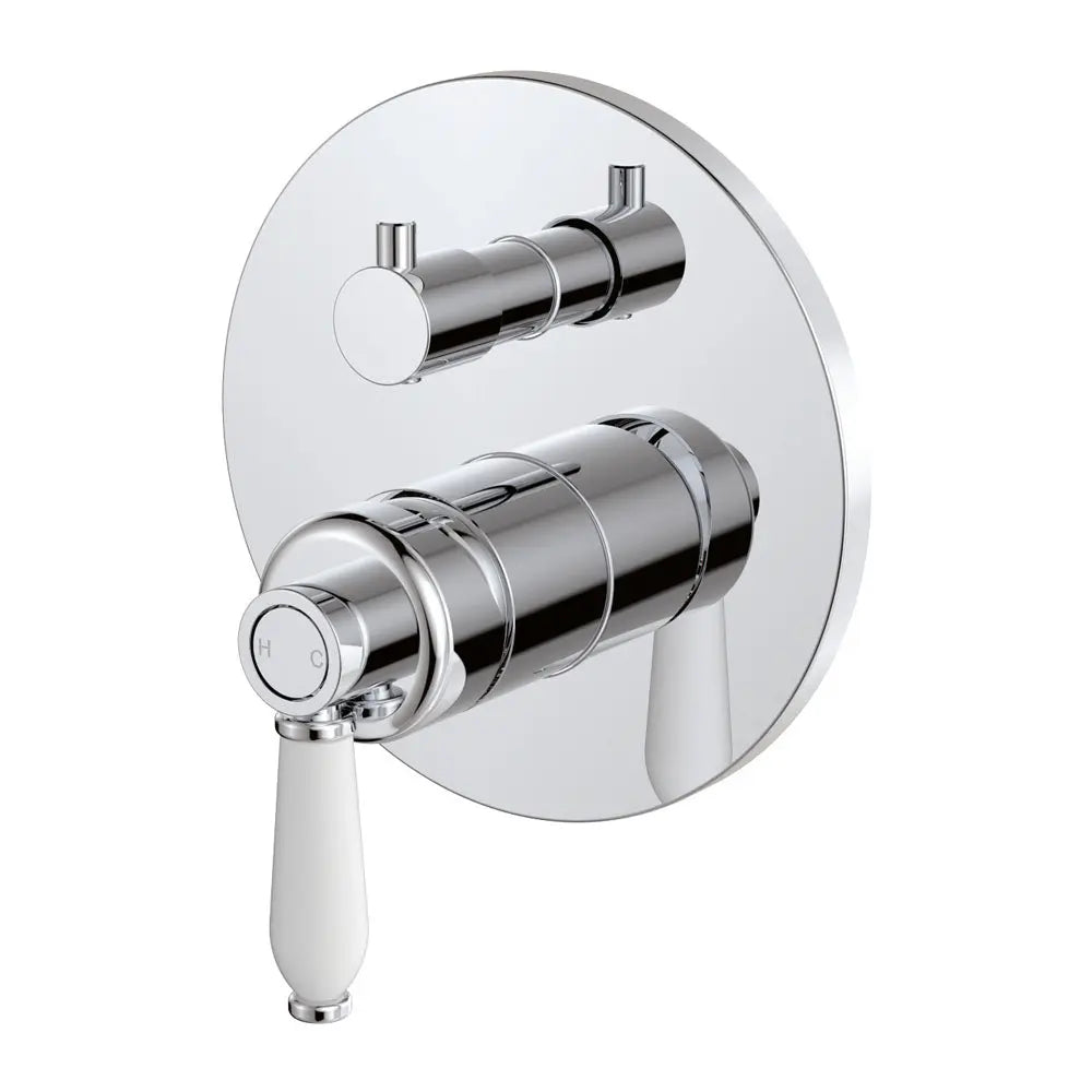 Eleanor Wall Diverter Mixer, Chrome / Ceramic fienza