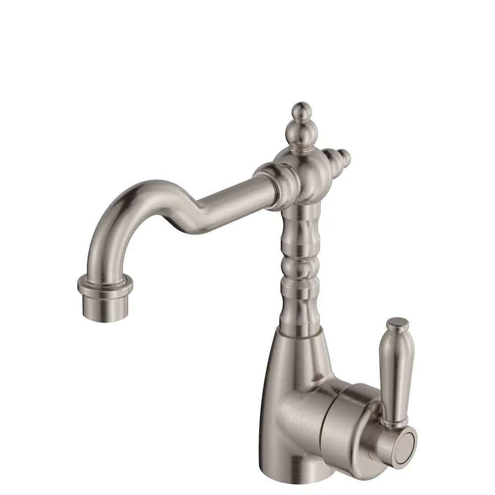 Eleanor Shepherds Crook Basin Mixer, Brushed Nickel / Brushed Nickel fienza