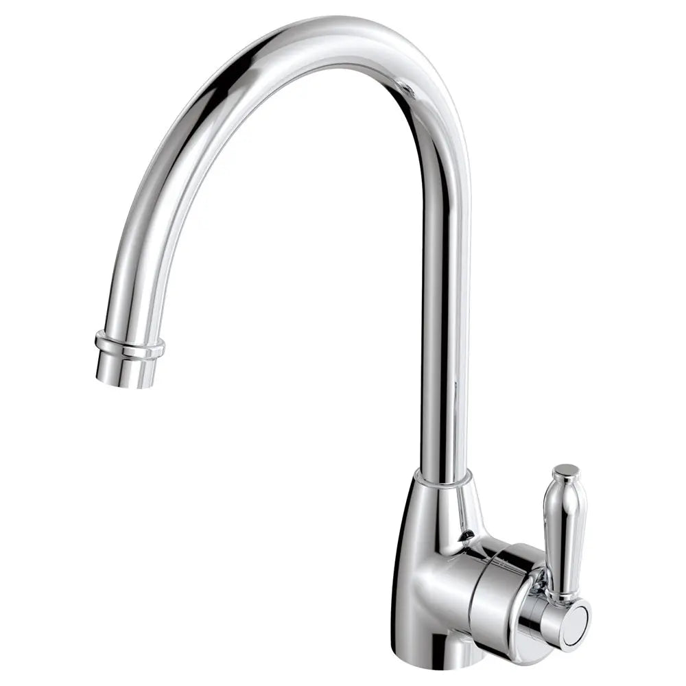 Eleanor Gooseneck Sink Mixer, Chrome / Chrome fienza