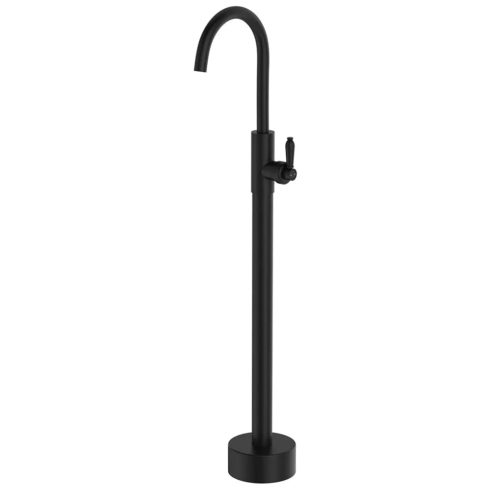 Eleanor Floor Mounted Basin/Bath Mixer, Matte Black / Matte Black fienza