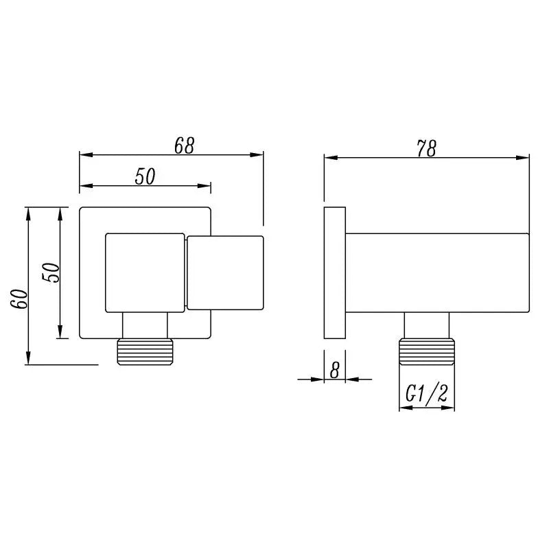Chrome Shower Rail Aquaperla