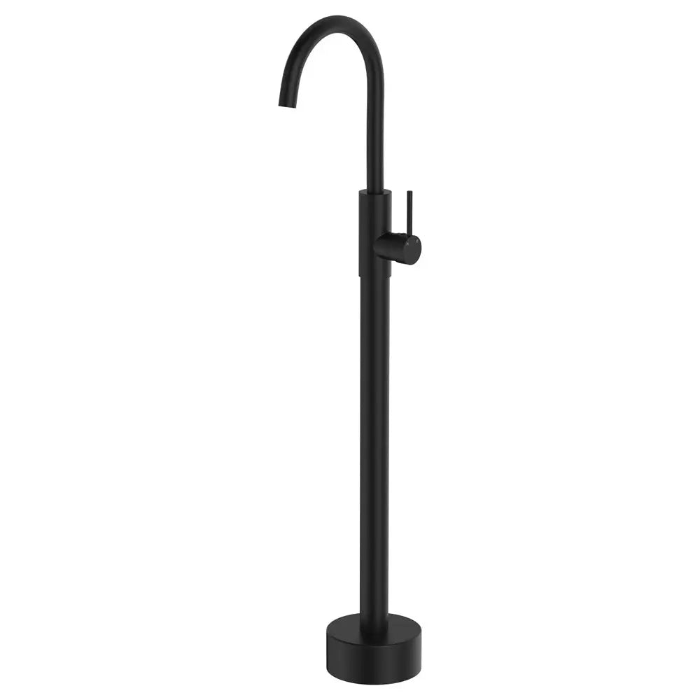 Kaya Floor Mounted Bath Mixer, Matte Black fienza
