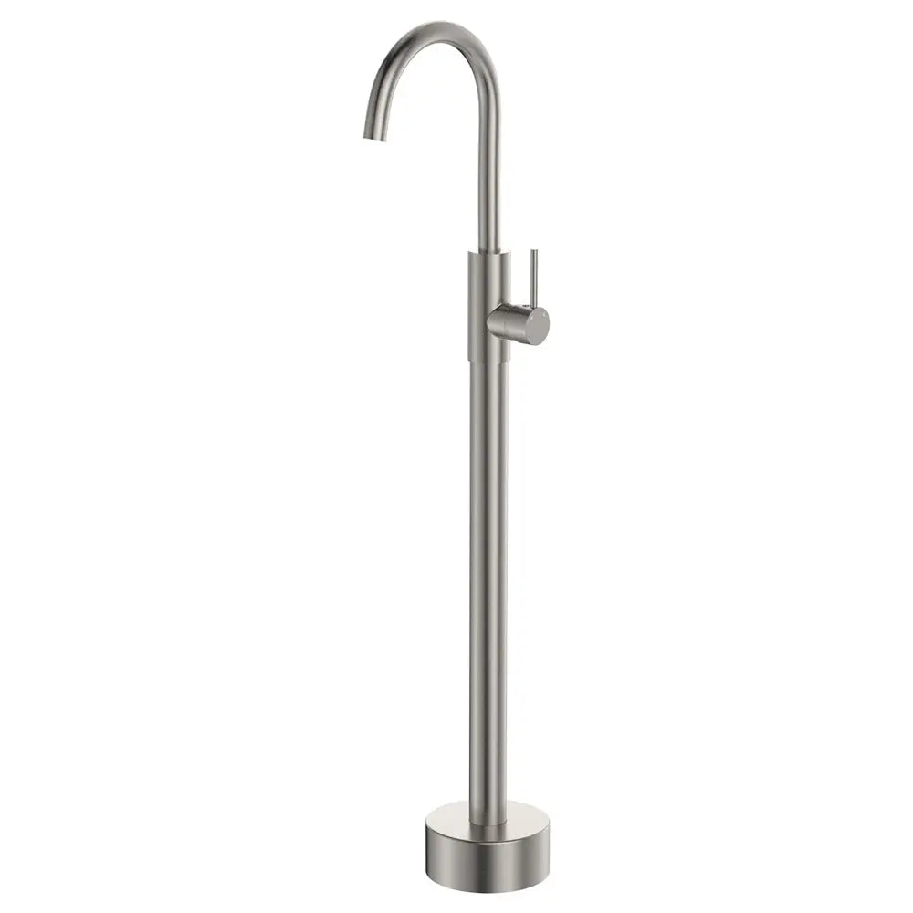 Kaya Floor Mounted Bath Mixer, Brushed Nickel fienza