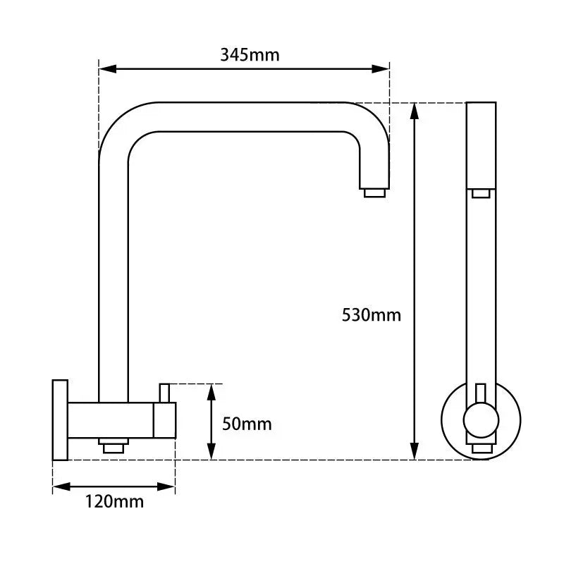 Chrome Shower Rail Aquaperla