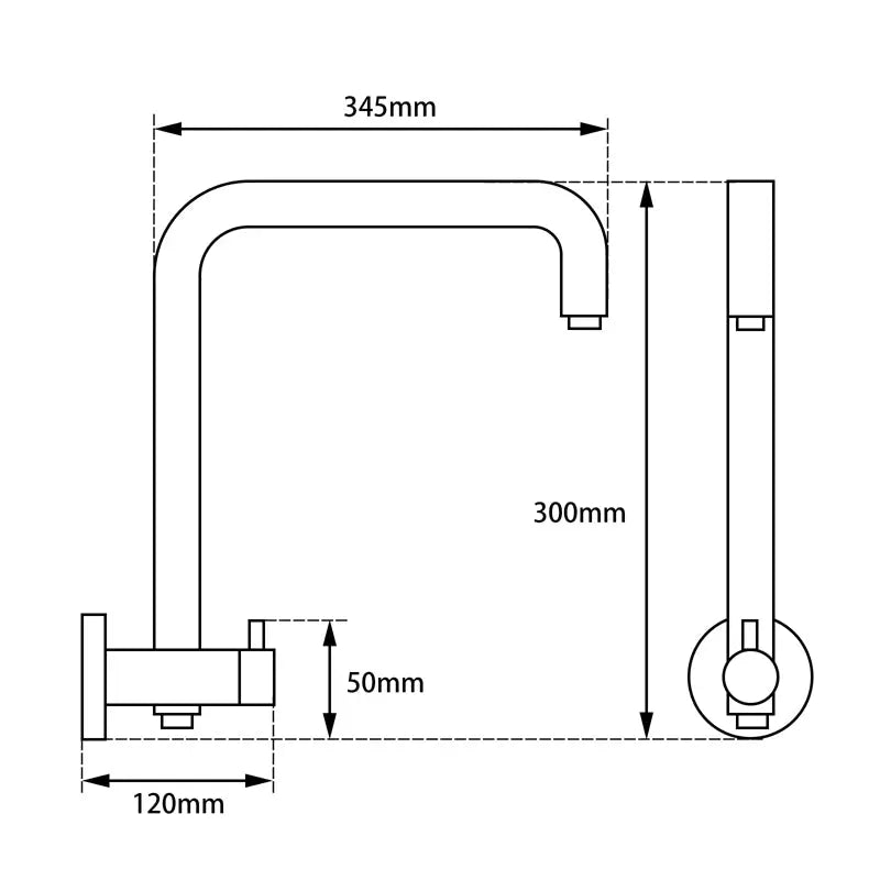 Chrome Shower Rail Aquaperla