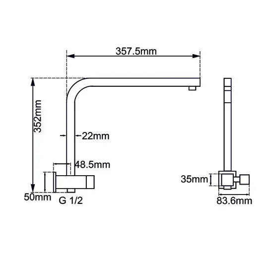 Chrome Shower Rail Aquaperla