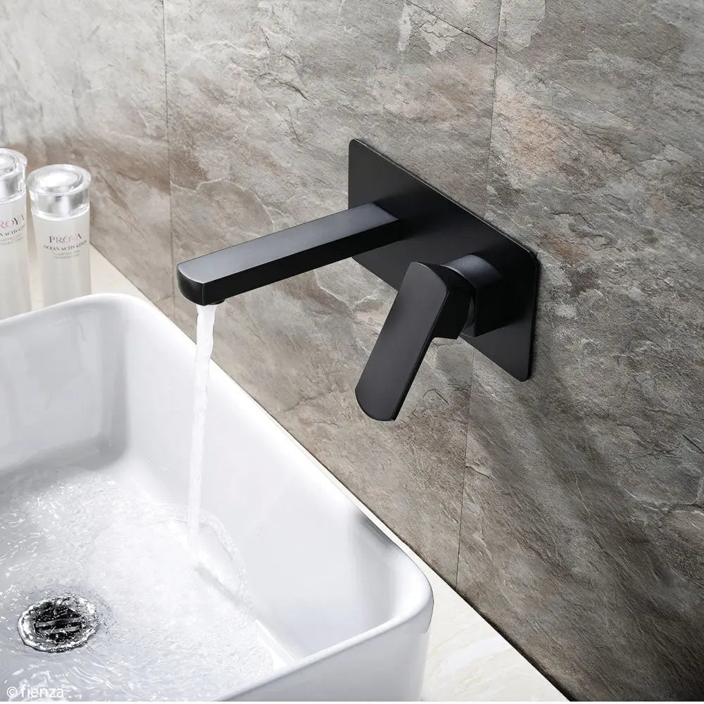 Koko Basin/Bath Wall Mixer Set, Matte Black fienza