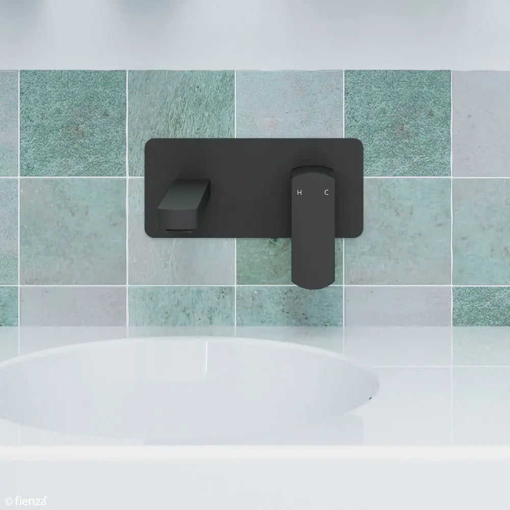 Koko Basin/Bath Wall Mixer Set, Matte Black fienza