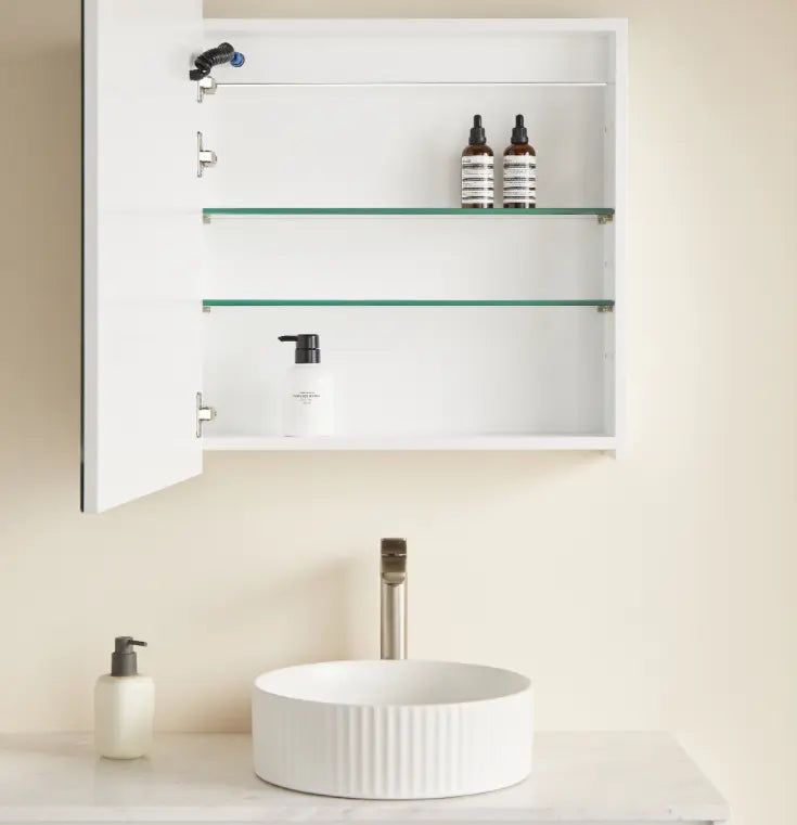 Olivia LED Mirror Cabinet 600X900X155mm Poseidonbk