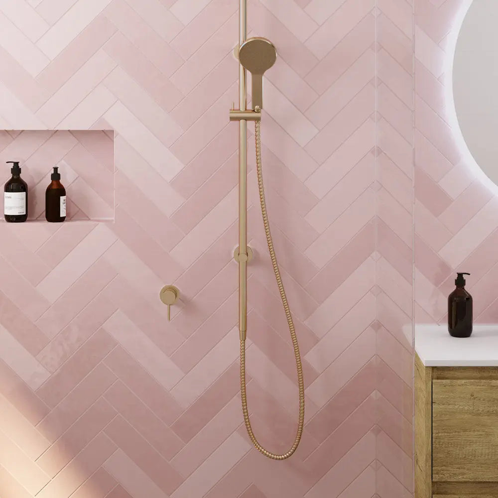 Kaya Wall Mixer, Small Round Plate, Urban Brass fienza