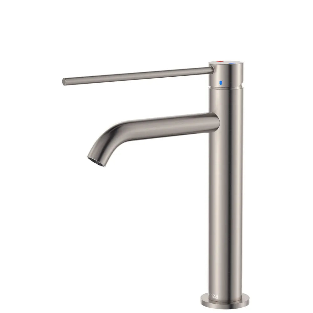 Kaya Care Medium Basin Mixer, Brushed Nickel fienza