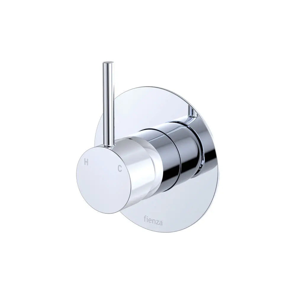 Kaya Up Wall Mixer, Large Round Plate, Chrome fienza