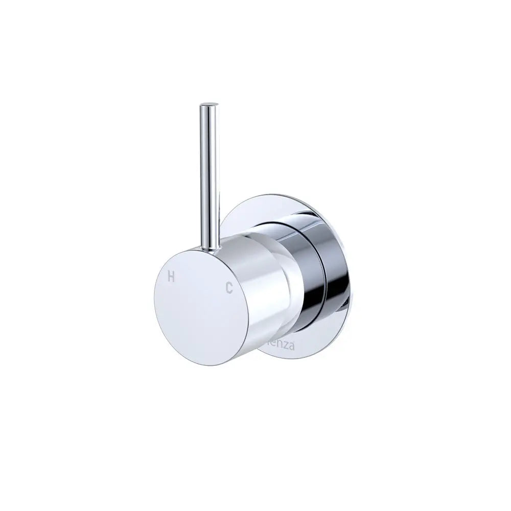 Kaya Up Wall Mixer, Small Round Plate, Chrome fienza