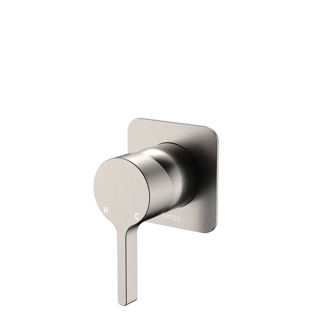 Sansa Wall Mixer, Square Plate, Brushed Nickel fienza