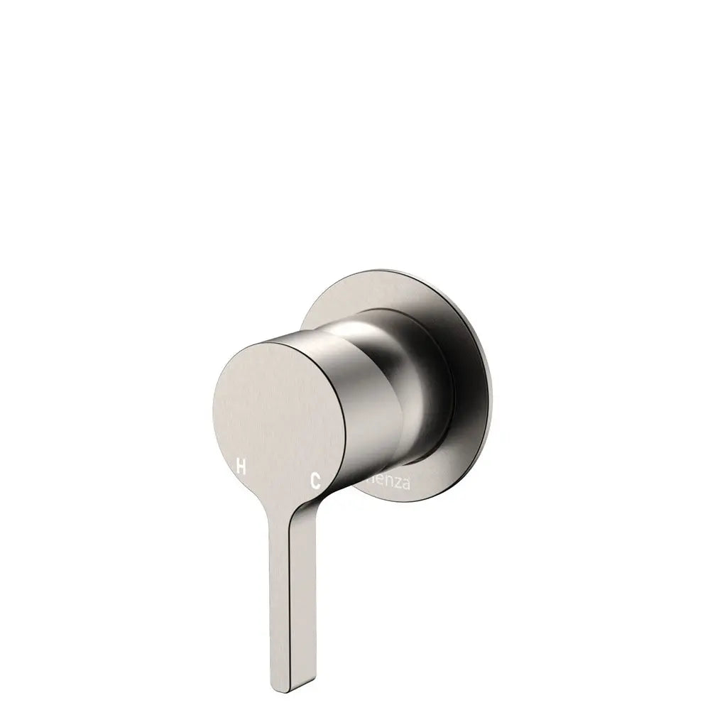 Sansa Wall Mixer, Small Round Plate, Brushed Nickel fienza