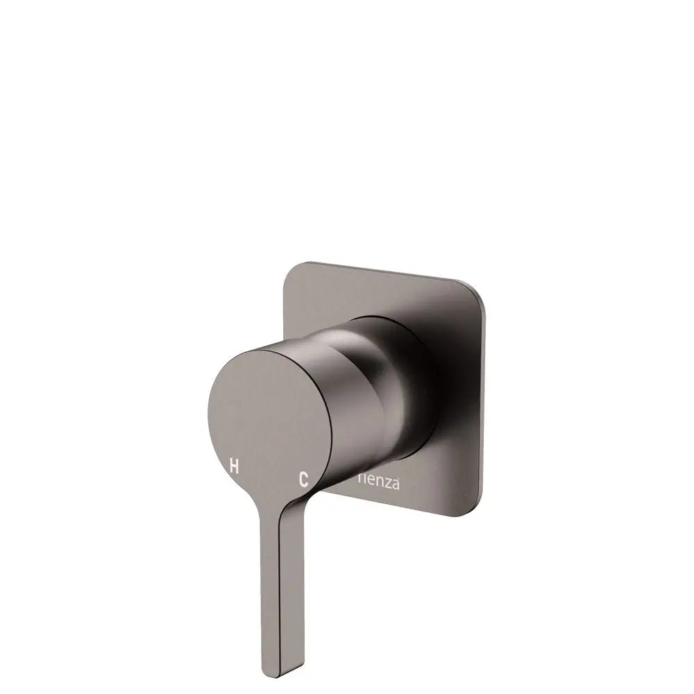 Sansa Wall Mixer, Square Plate, Gun Metal fienza