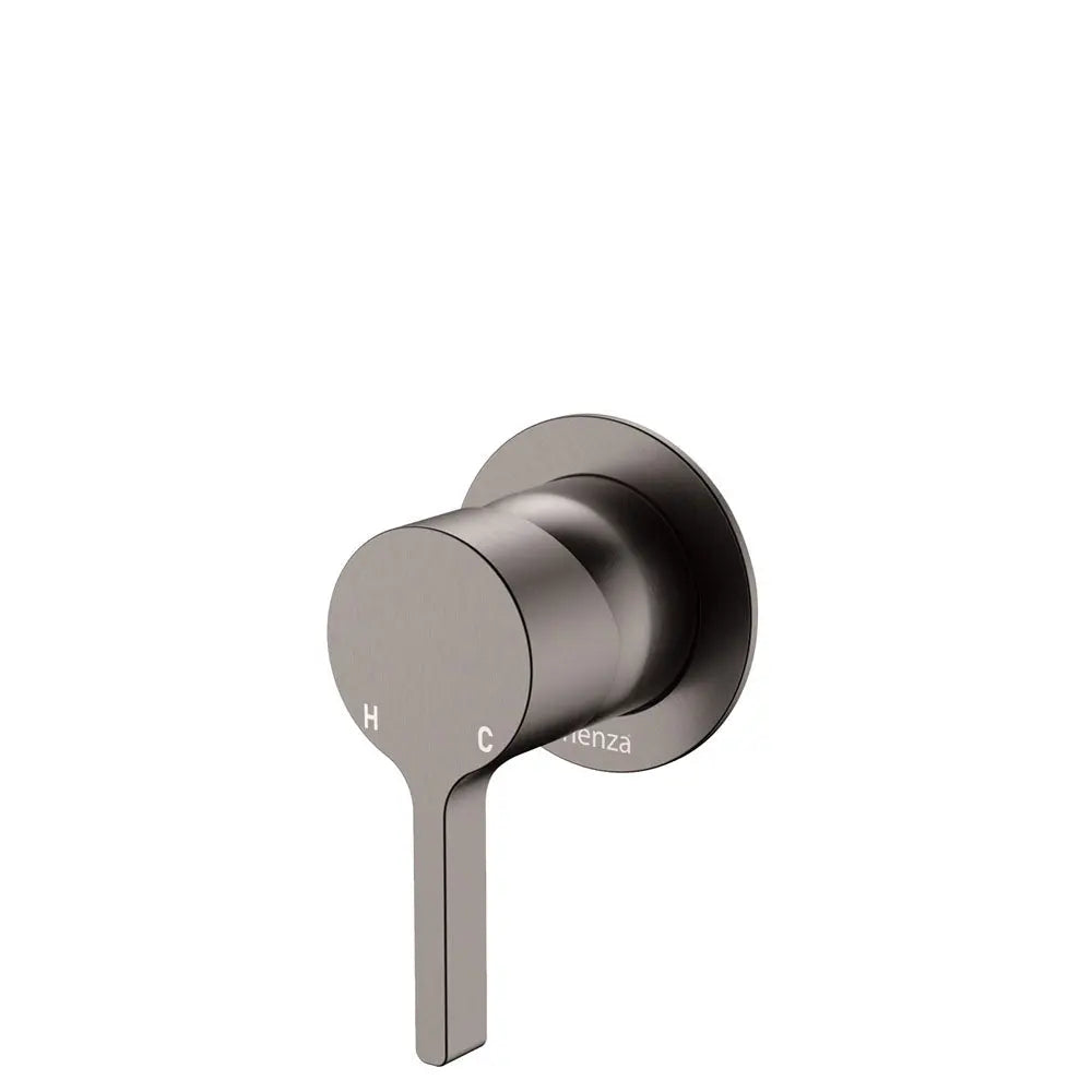 Sansa Wall Mixer, Small Round Plate, Gun Metal fienza