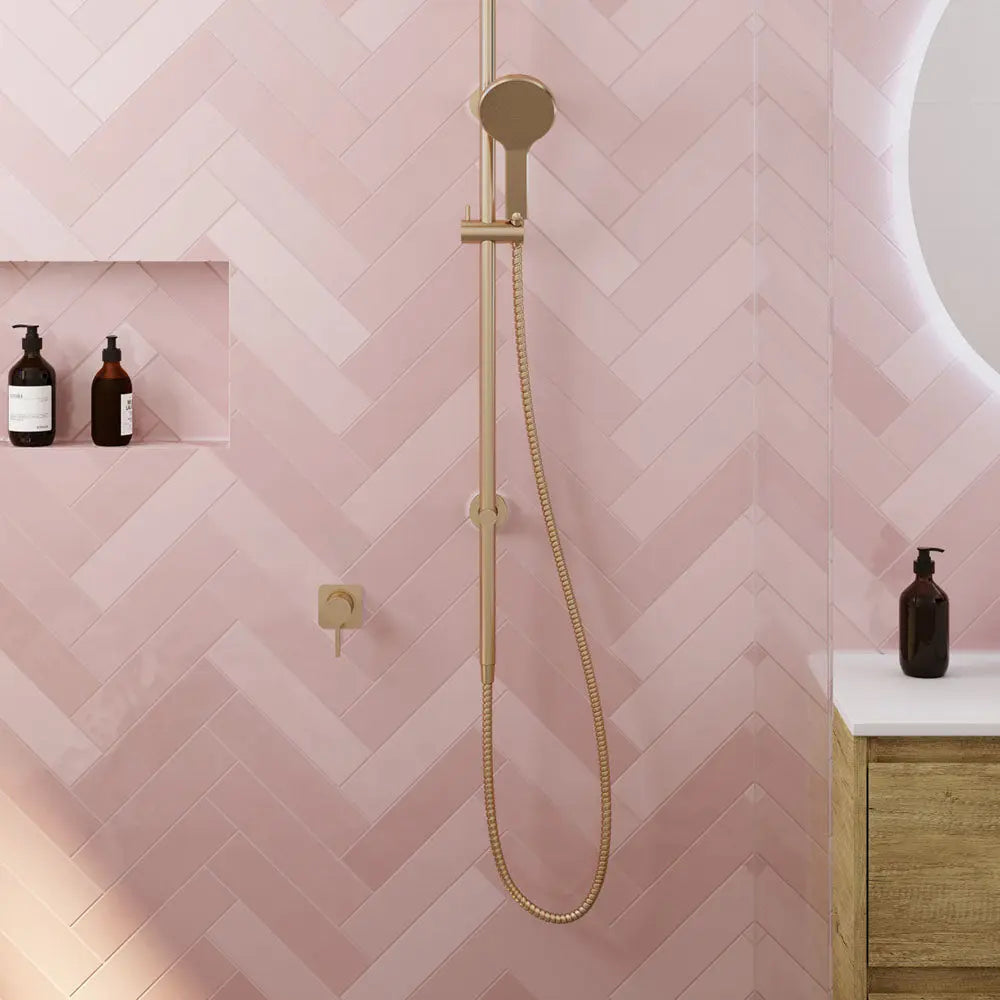 Sansa Wall Mixer, Square Plate, Urban Brass fienza