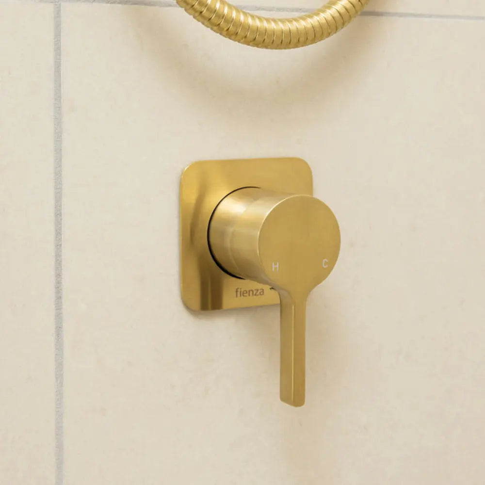Sansa Wall Mixer, Square Plate, Urban Brass fienza