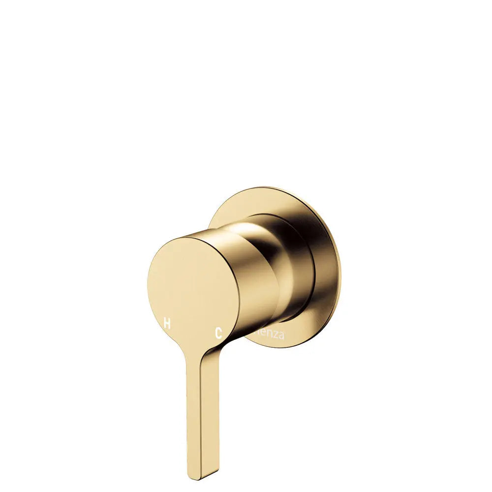 Sansa Wall Mixer, Small Round Plate, Urban Brass fienza