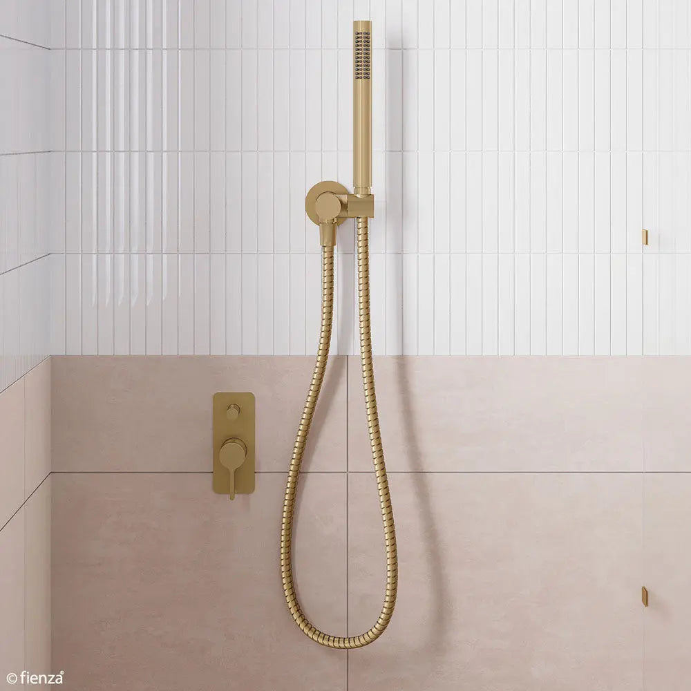 Sansa Wall Diverter Mixer, Rectangular Plate, Urban Brass fienza