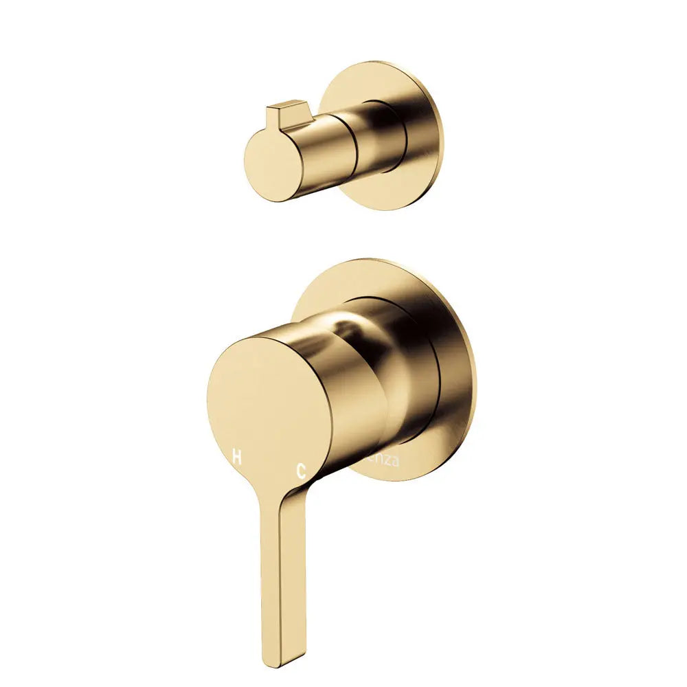 Sansa Wall Diverter Mixer, Small Round Plates, Urban Brass fienza