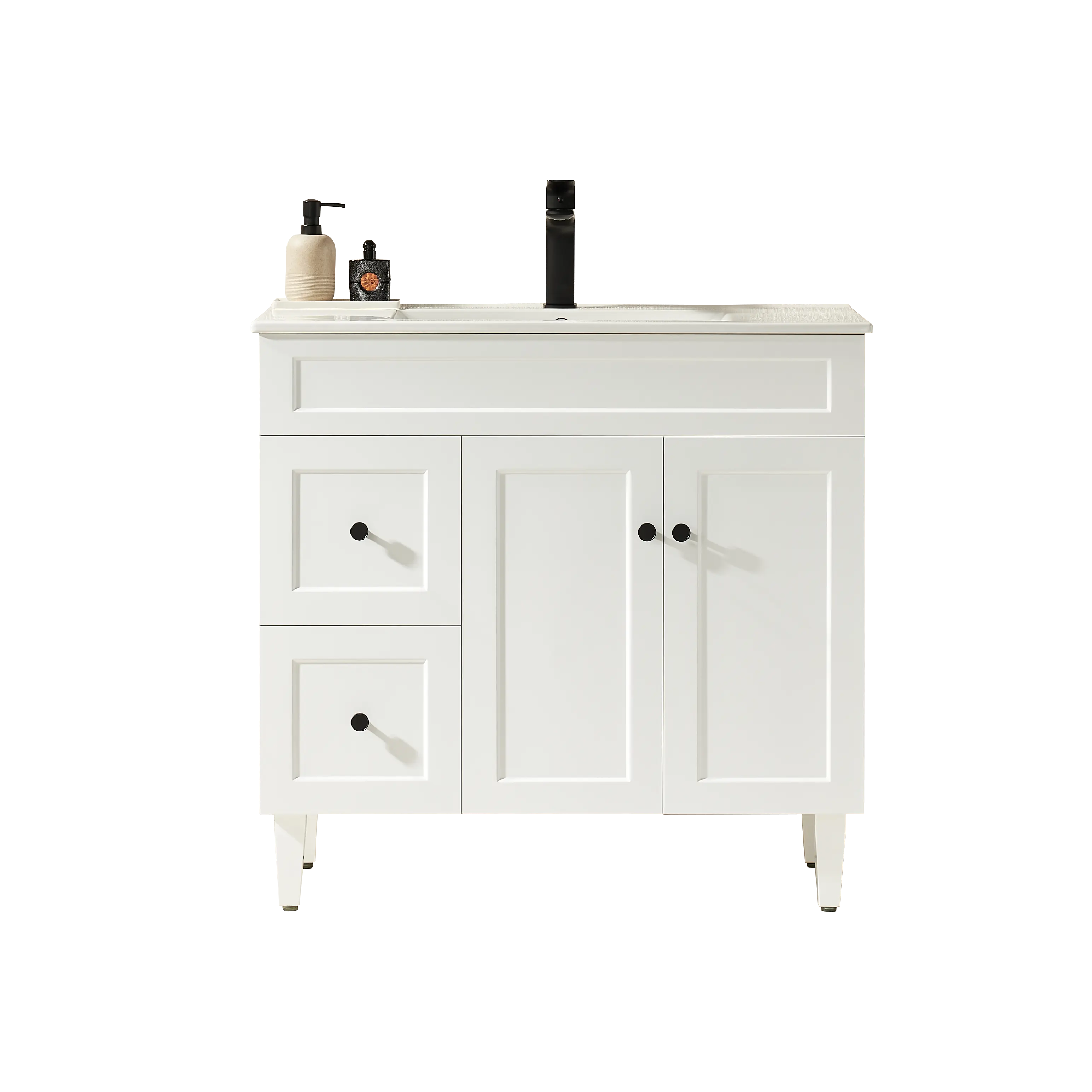 Harrington Freestanding PVC Vanity 900mm (Matte White) Poseidon