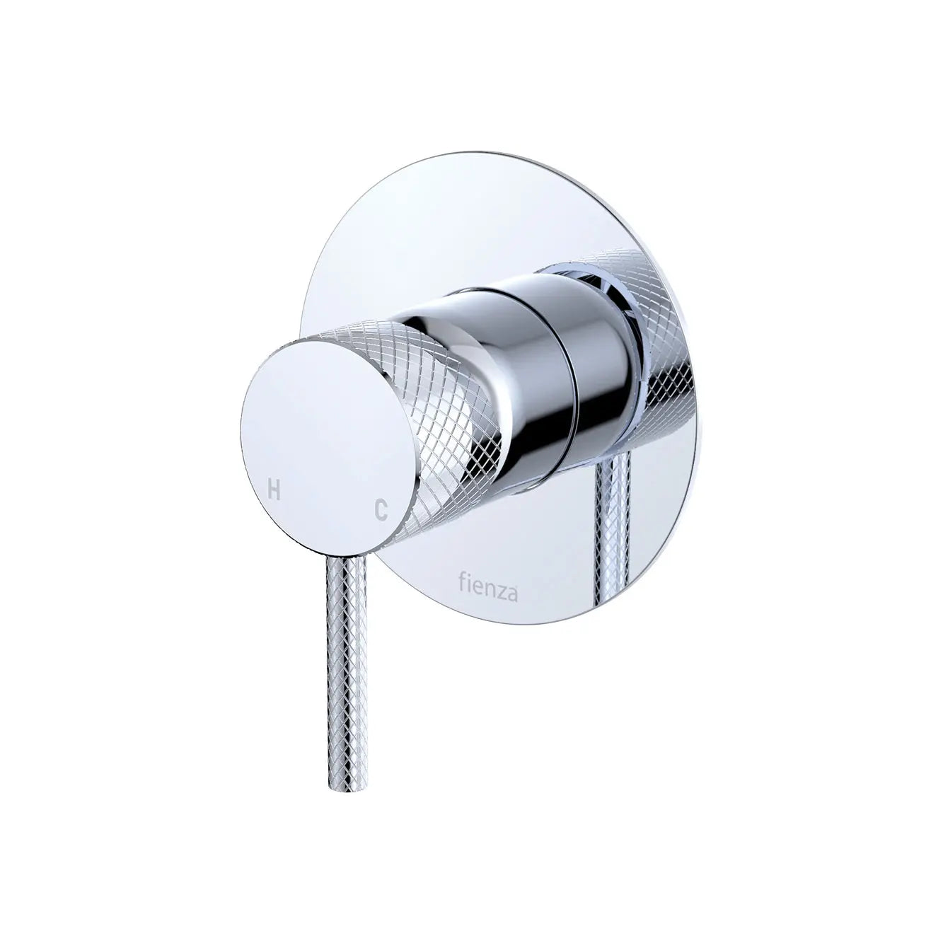 Axle Wall Mixer, Large Round Plate, Chrome fienza